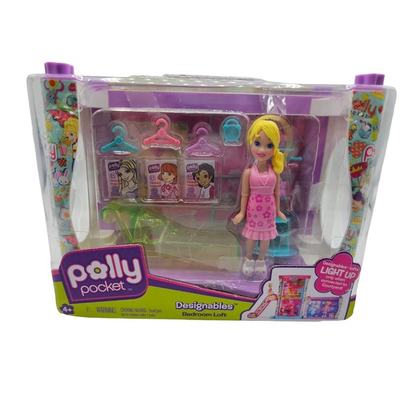 Polly Pocket Designables Bedroom Loft Playset 2008 New In Box‎ With Figure - Picture 1 of 7